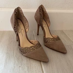 Jessica Simpson Teriann Warm Taupe Heels